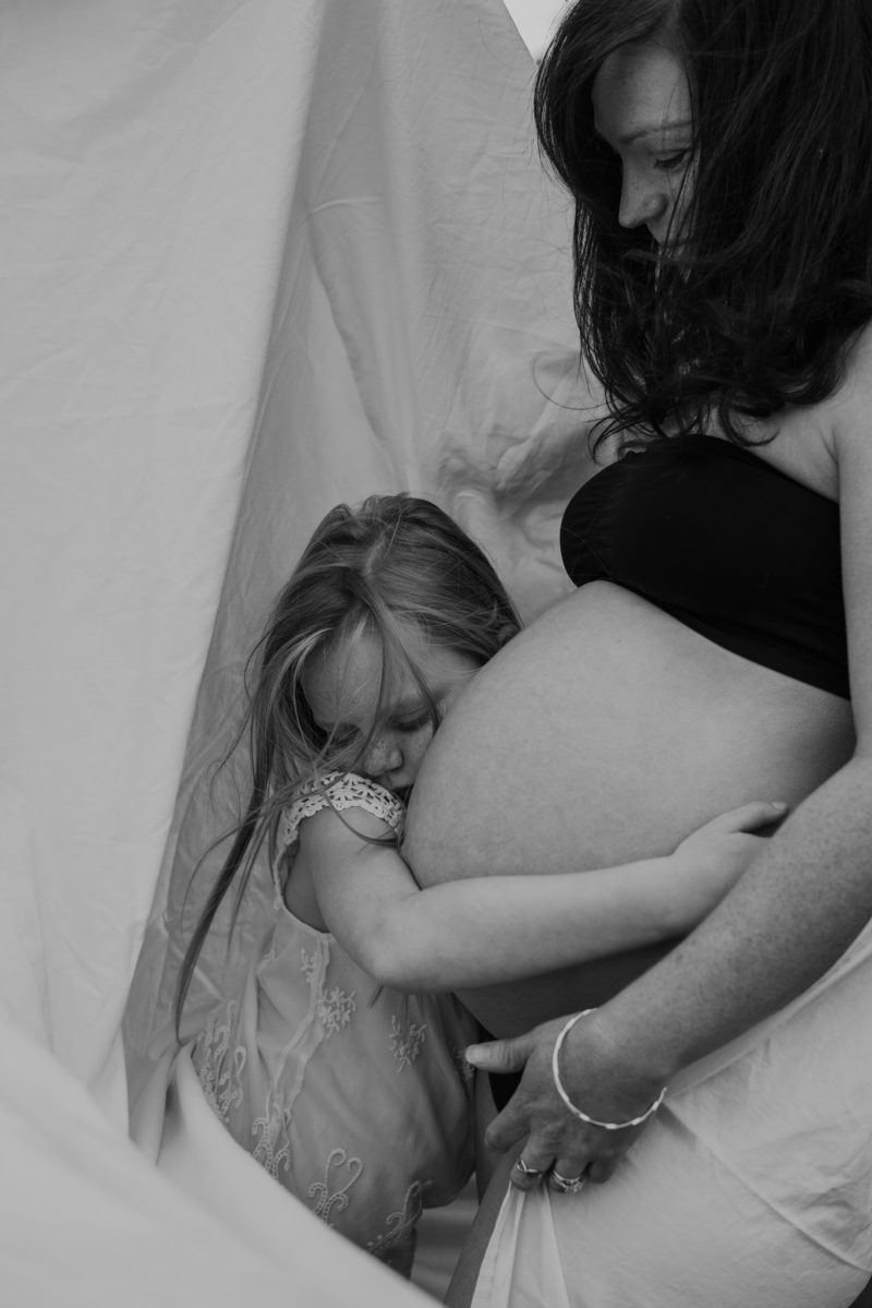 pregnancy, belly love, mother and daughter